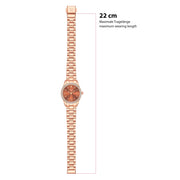 Damen Uhr Lehel weiß mit Edelstahl-Armband roségold