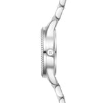 Damen Uhr Schwabing weiß mit Edelstahl-Armband silber