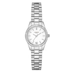 Damen Uhr Schwabing weiß mit Edelstahl-Armband silber