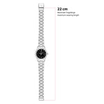 Damen Uhr Schwabing schwarz mit Edelstahl-Armband silber