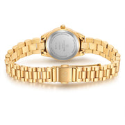 Damen Uhr Schwabing weiß mit Edelstahl-Armband gold