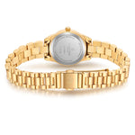 Damen Uhr Schwabing weiß mit Edelstahl-Armband gold
