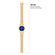 Damen Uhr Schwabing blau mit Edelstahl-Armband gold – Ansicht 6