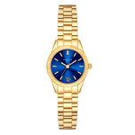 Damen Uhr Schwabing blau mit Edelstahl-Armband gold
