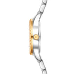 Damen Uhr Schwabing weiß mit Edelstahl-Armband silber/gold