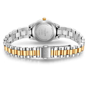 Damen Uhr Schwabing weiß mit Edelstahl-Armband silber/gold