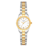 Damen Uhr Schwabing weiß mit Edelstahl-Armband silber/gold