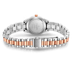 Damen Uhr Schwabing weiß mit Edelstahl-Armband silber/roségold
