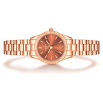 Damen Uhr Schwabing braun mit Edelstahl-Armband roségold