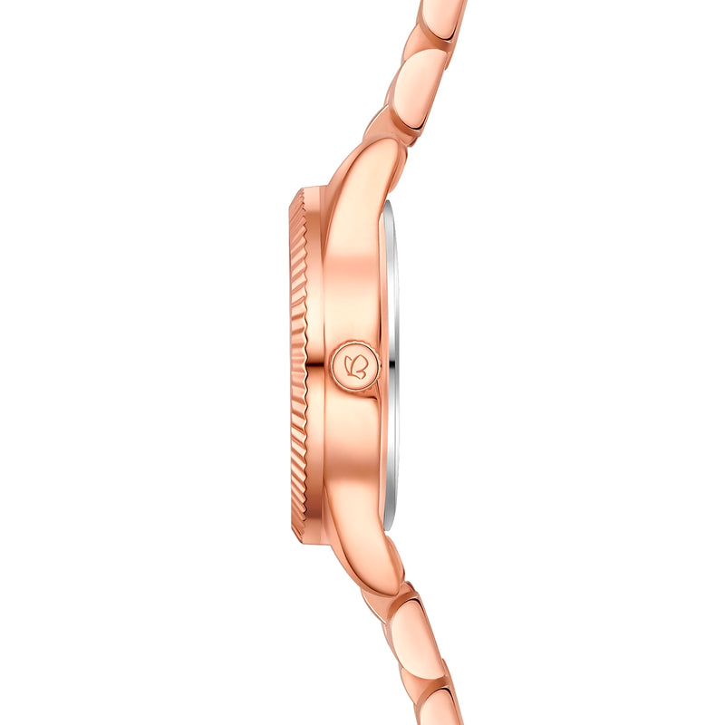 Damen Uhr Schwabing braun mit Edelstahl-Armband roségold
