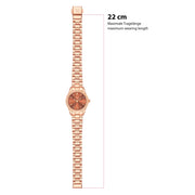 Damen Uhr Schwabing braun mit Edelstahl-Armband roségold