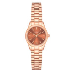 Damen Uhr Schwabing braun mit Edelstahl-Armband roségold