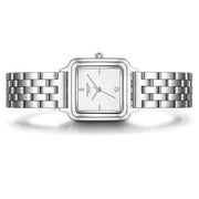 Damen Uhr Maxvorstadt weiß mit Edelstahl-Armband silber – Ansicht 2