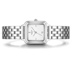 Damen Uhr Maxvorstadt weiß mit Edelstahl-Armband silber