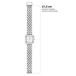 Damen Uhr Maxvorstadt weiß mit Edelstahl-Armband silber