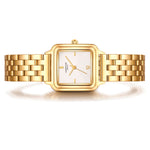 Damen Uhr Maxvorstadt weiß mit Edelstahl-Armband gold