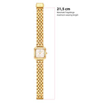 Damen Uhr Maxvorstadt weiß mit Edelstahl-Armband gold