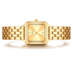 Damen Uhr Maxvorstadt weiß mit Edelstahl-Armband gold