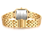 Damen Uhr Maxvorstadt weiß mit Edelstahl-Armband gold