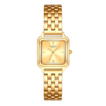 Damen Uhr Maxvorstadt weiß mit Edelstahl-Armband gold