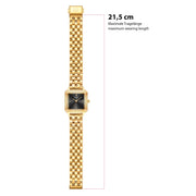 Damen Uhr Maxvorstadt schwarz mit Edelstahl-Armband gold