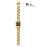 Damen Uhr Maxvorstadt schwarz mit Edelstahl-Armband gold