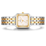 Damen Uhr Maxvorstadt weiß mit Edelstahl-Armband silber/gold