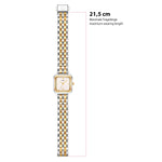 Damen Uhr Maxvorstadt weiß mit Edelstahl-Armband silber/gold