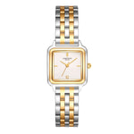 Damen Uhr Maxvorstadt weiß mit Edelstahl-Armband silber/gold