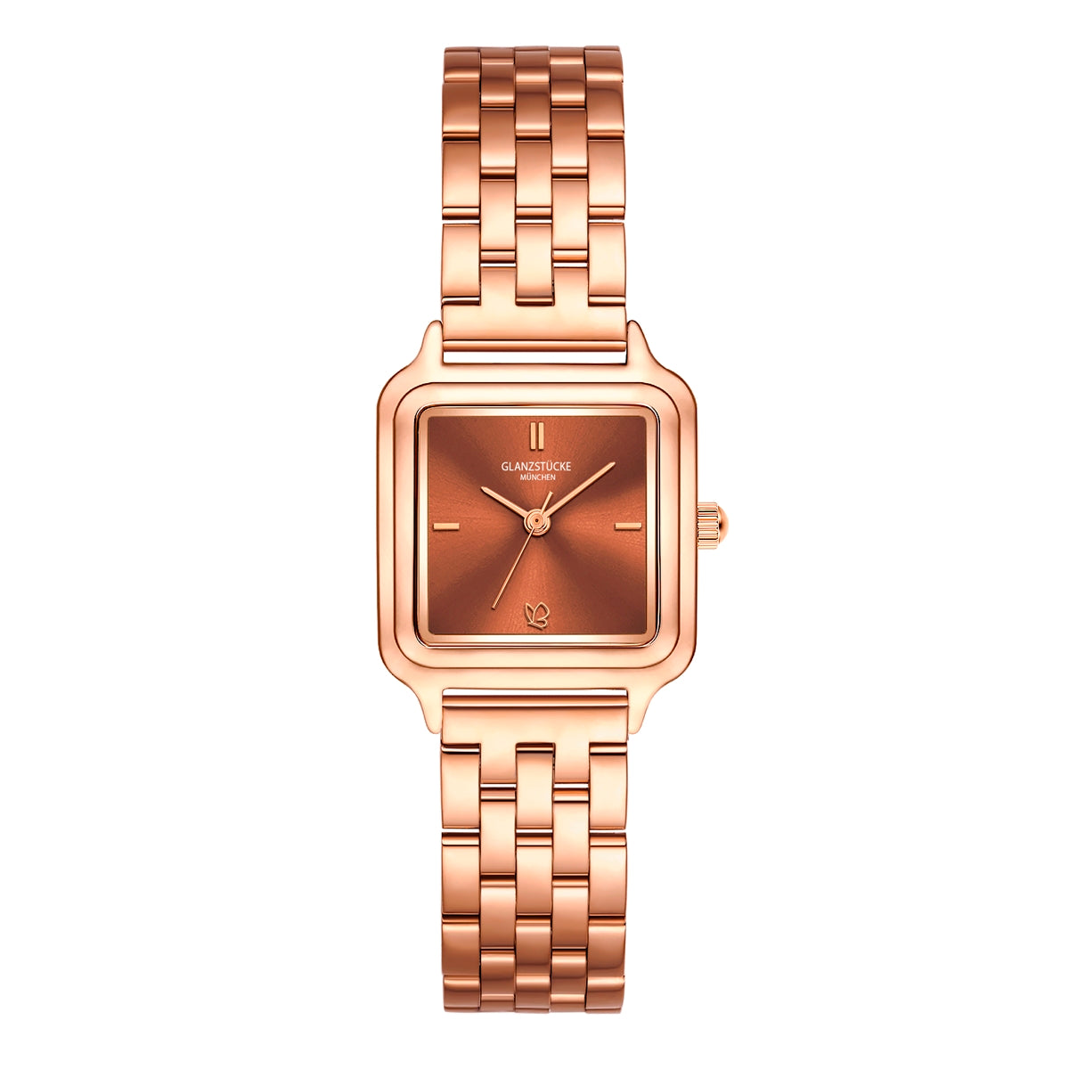 Damen Uhr Maxvorstadt braun mit Edelstahl-Armband roségold