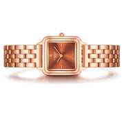 Damen Uhr Maxvorstadt braun mit Edelstahl-Armband roségold