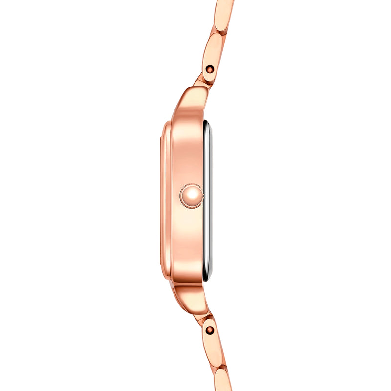 Damen Uhr Maxvorstadt braun mit Edelstahl-Armband roségold