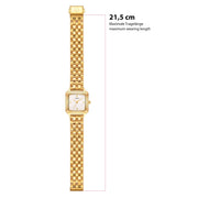 Damen Uhr Maxvorstadt weiß mit Edelstahl-Armband gold