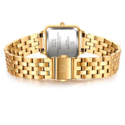 Damen Uhr Maxvorstadt schwarz mit Edelstahl-Armband gold