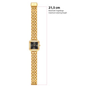Damen Uhr Maxvorstadt schwarz mit Edelstahl-Armband gold