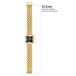 Damen Uhr Maxvorstadt schwarz mit Edelstahl-Armband gold