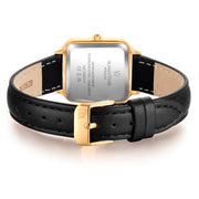 Damen Uhr Maxvorstadt weiß mit Leder-Armband schwarz – Ansicht 4
