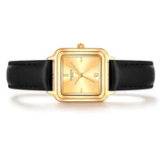 Damen Uhr Maxvorstadt champagner mit Leder-Armband schwarz – Ansicht 2