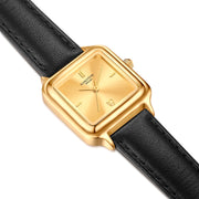 Damen Uhr Maxvorstadt champagner mit Leder-Armband schwarz – Ansicht 5