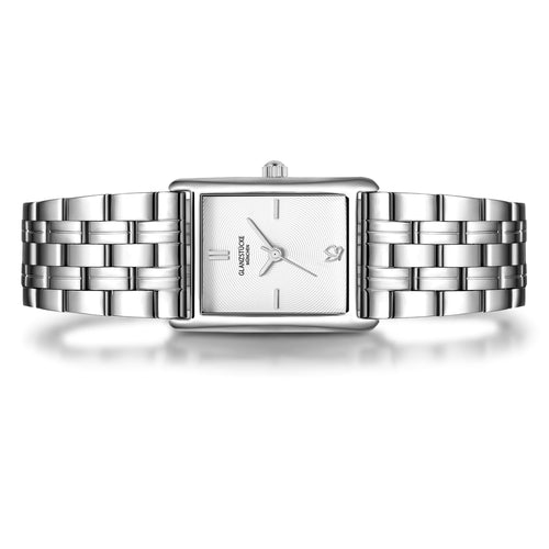 Damen Uhr Haidhausen weiß mit Edelstahl-Armband silber
