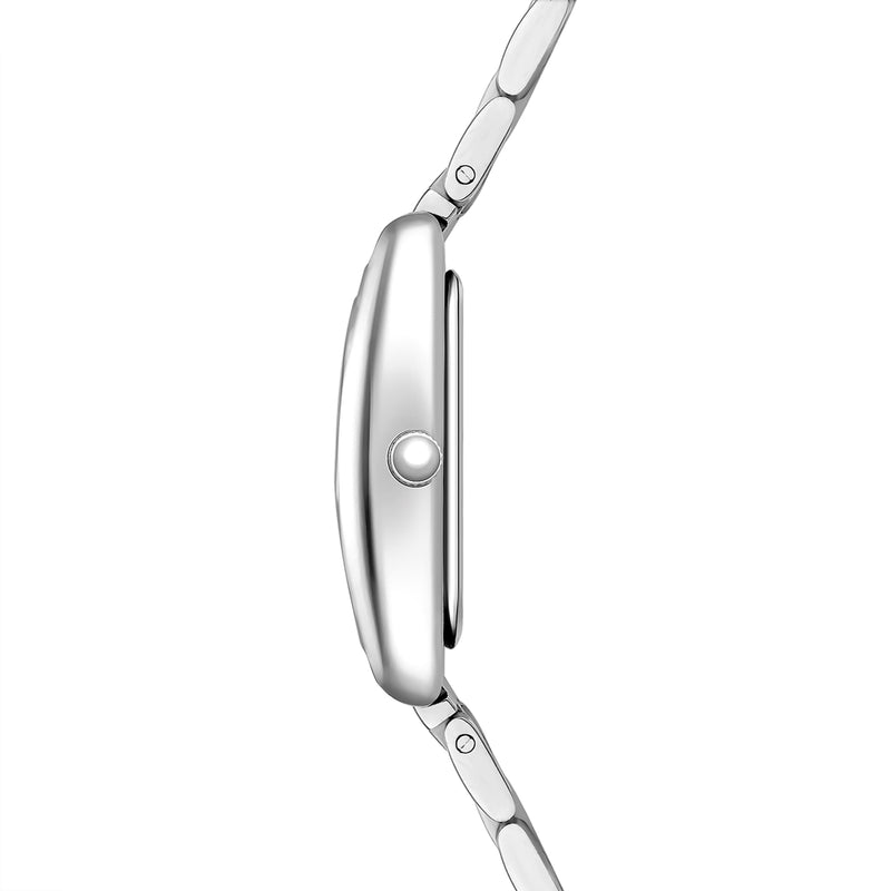 Damen Uhr Haidhausen weiß mit Edelstahl-Armband silber