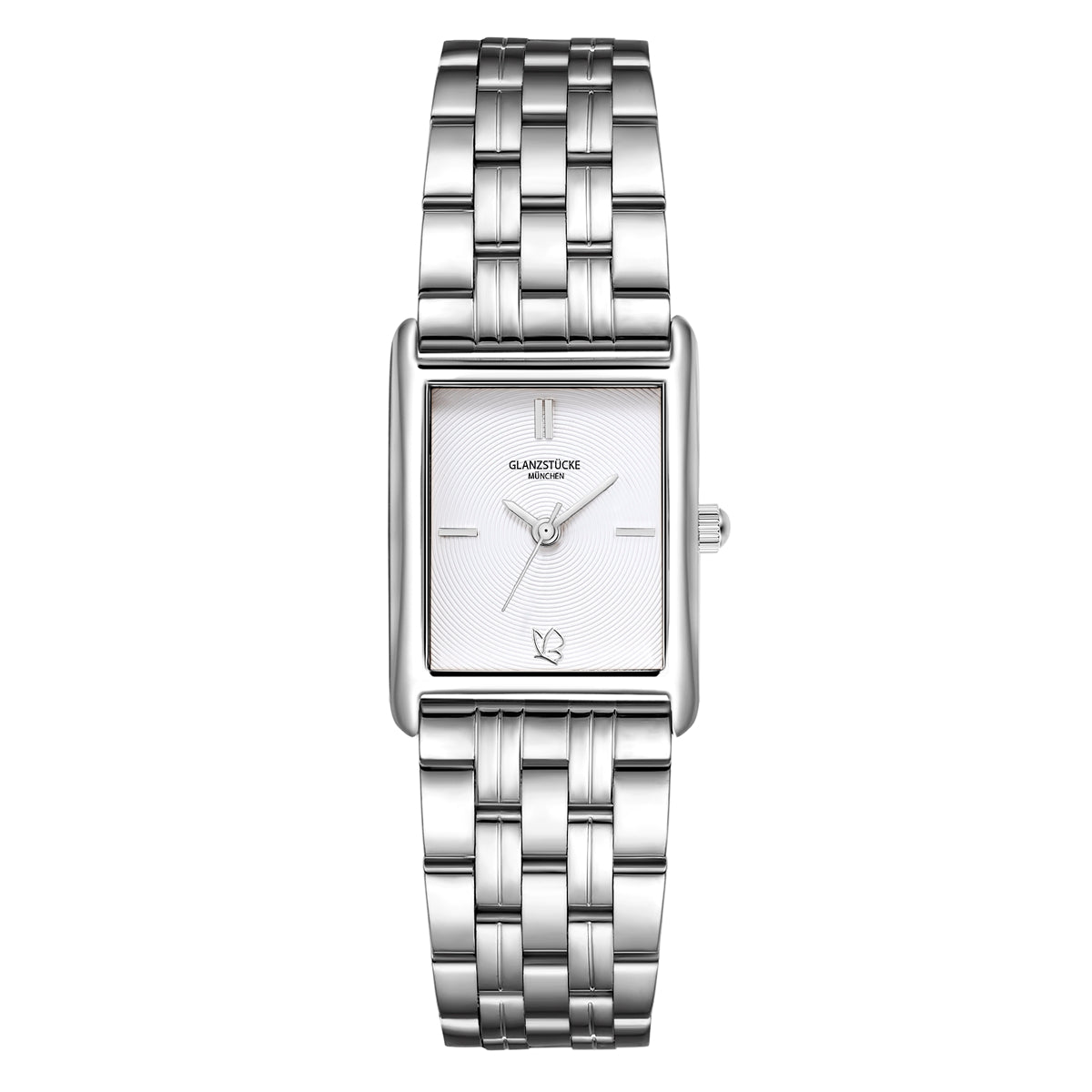 Damen Uhr Haidhausen weiß mit Edelstahl-Armband silber