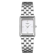Damen Uhr Haidhausen weiß mit Edelstahl-Armband silber