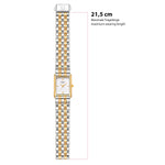 Damen Uhr Haidhausen weiß mit Edelstahl-Armband bicolor