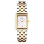 Damen Uhr Haidhausen weiß mit Edelstahl-Armband bicolor