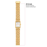 Damen Uhr Haidhausen weiß mit Edelstahl-Armband gold