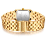 Damen Uhr Haidhausen schwarz mit Edelstahl-Armband gold
