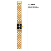 Damen Uhr Haidhausen schwarz mit Edelstahl-Armband gold