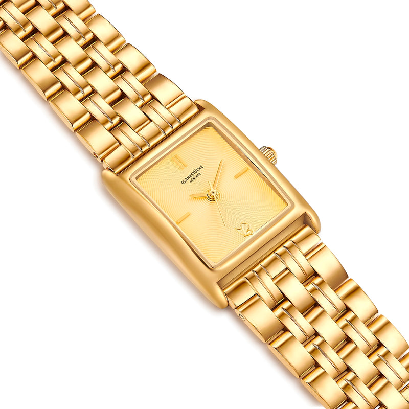 Damen Uhr Haidhausen champagner mit Edelstahl-Armband gold