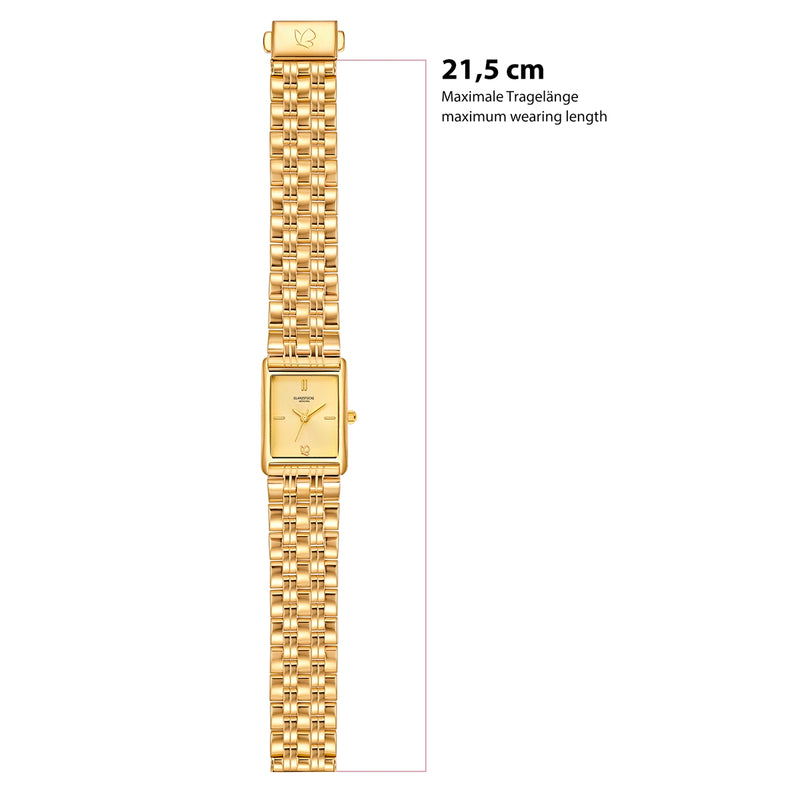 Damen Uhr Haidhausen champagner mit Edelstahl-Armband gold